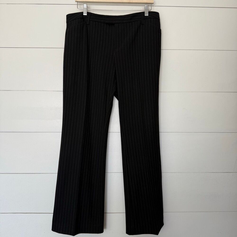 Old Navy Women’s 14 Grey Striped Stretch Pants Dress Office Core Career